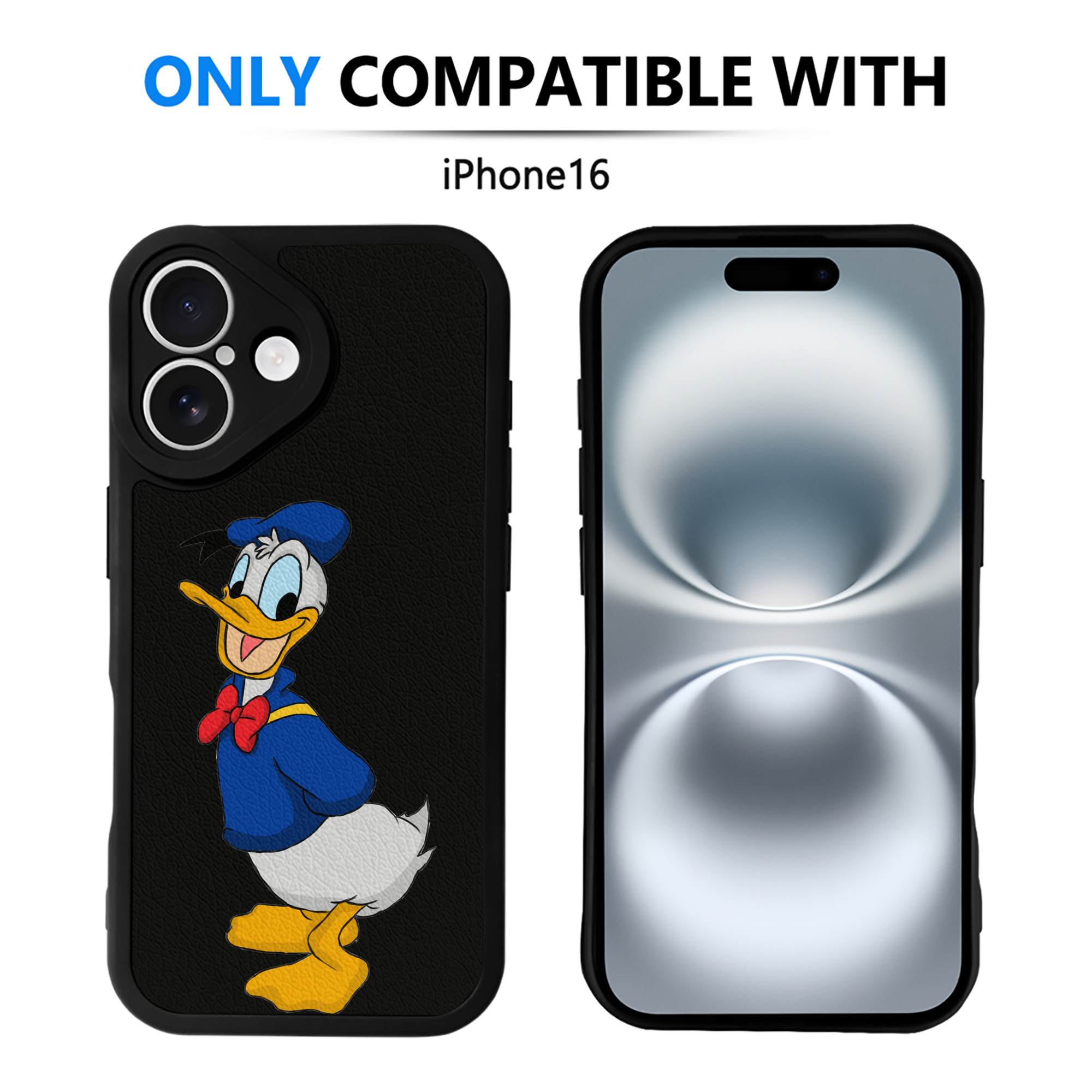 （画像用） ミッキーマウス Mickey Mouse 【iPhone 16シリーズ対応】シリコンスマホケース（レザー調） 材質：シリコン